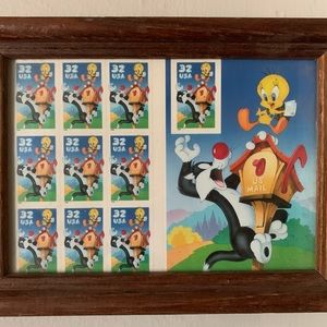 Framed Looney Tunes Stamps